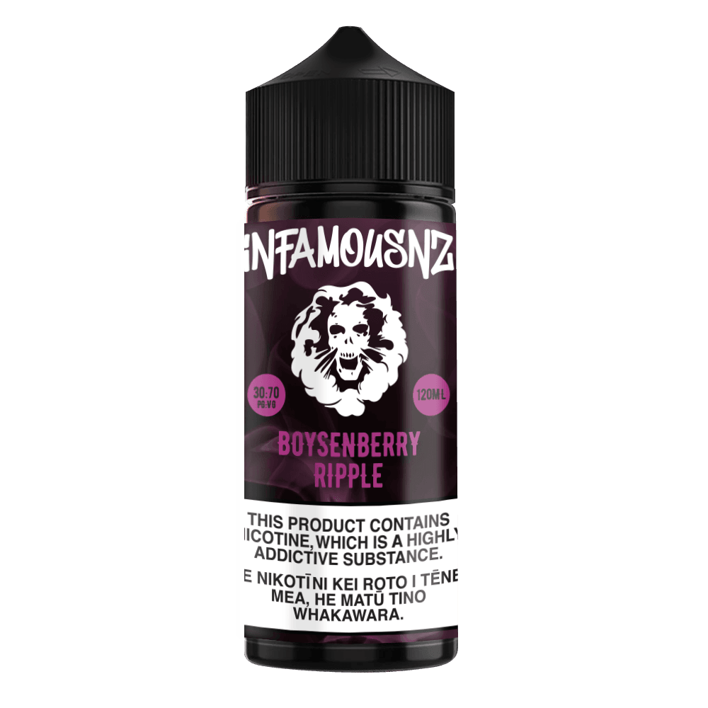 Infamous NZ - Boysenberry Ripple 120ml - 2020 Vapes