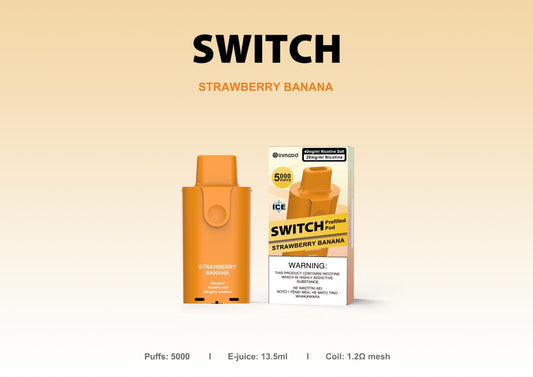 Switch Replacement Pod - 5000 Puffs - Strawberry Banana