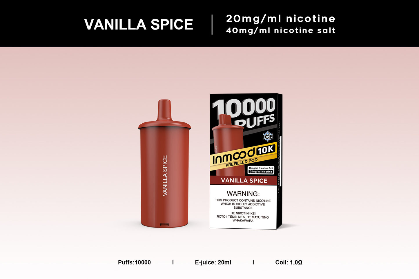 INMOOD 10K Pod - Vanilla Spice