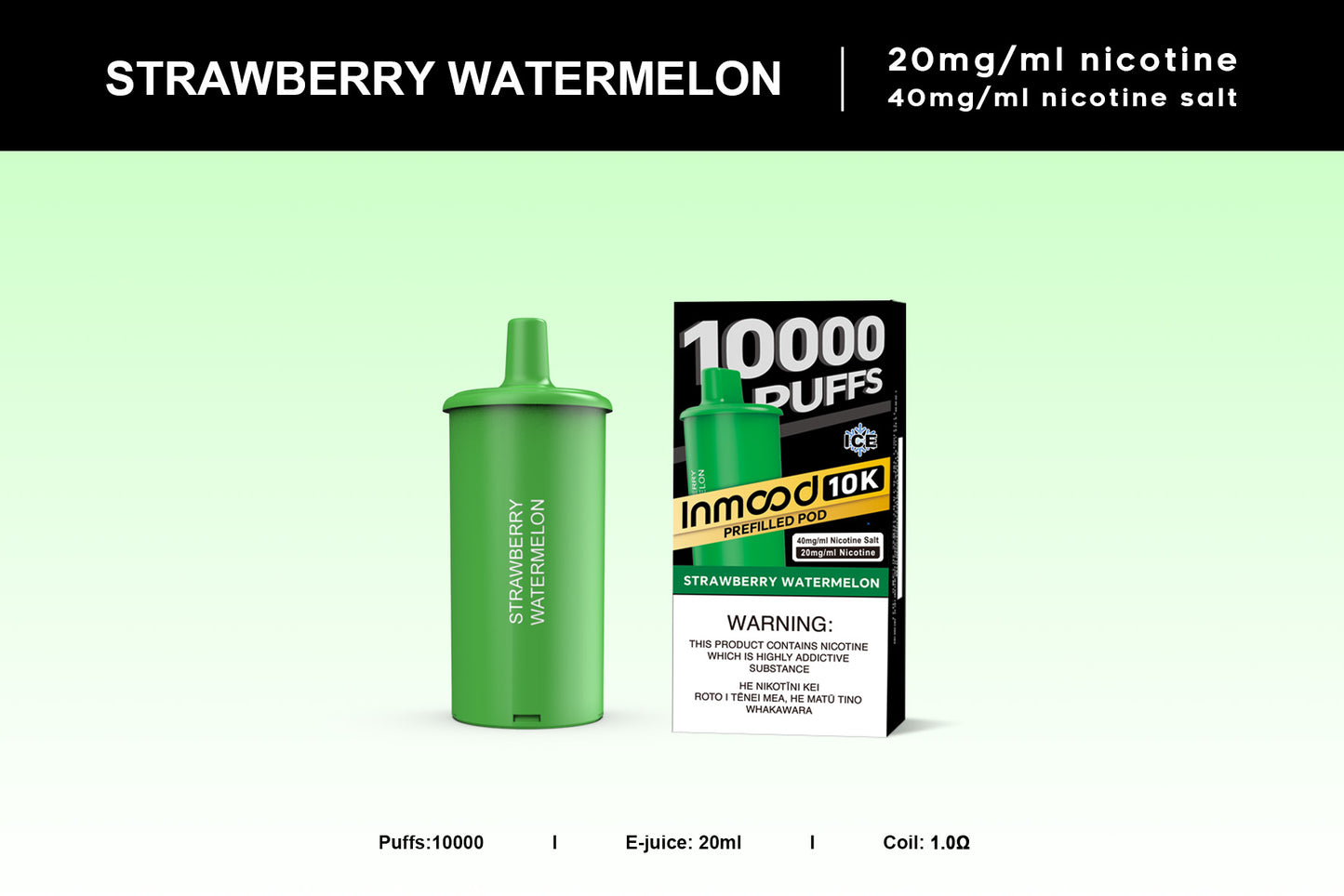 INMOOD 10K Pod - Strawberry Watermelon