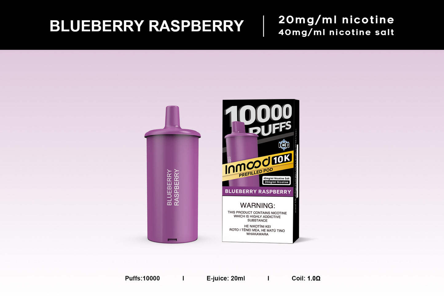 INMOOD 10K Pod - Blueberry Raspberry