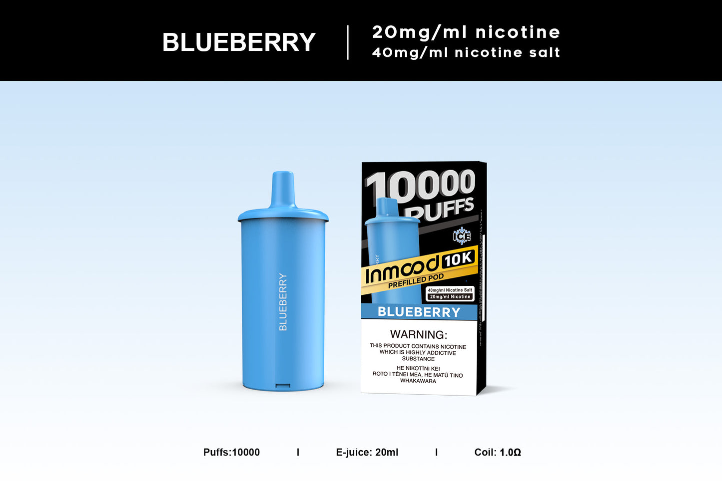 INMOOD 10K Pod - Blueberry