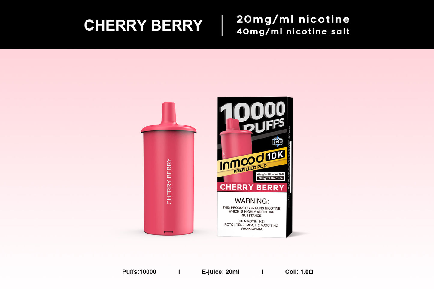 INMOOD 10K Pod - Cherry Berry