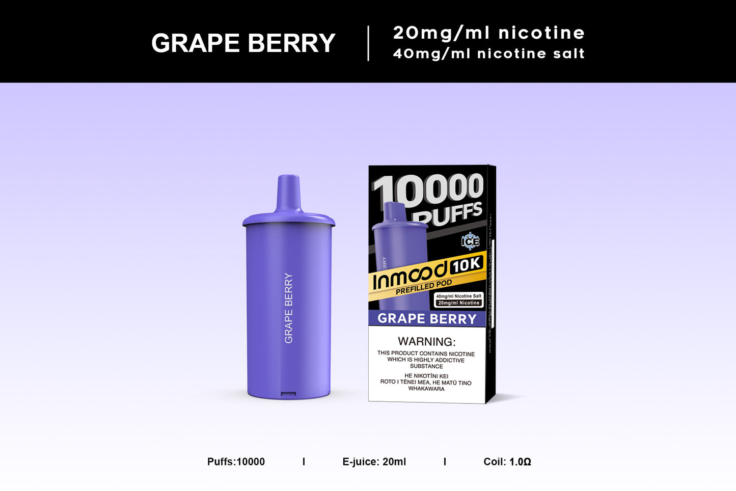 INMOOD 10K Pod - Grape Berry