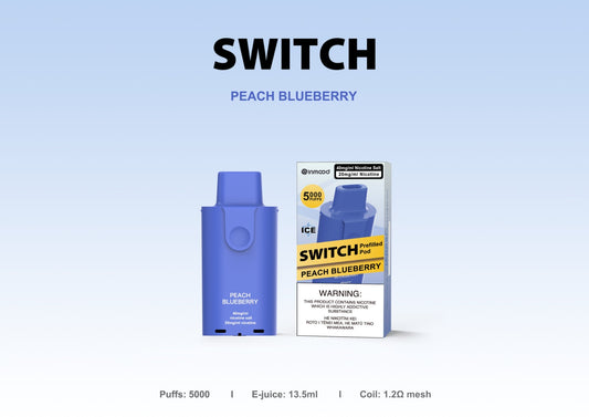 Switch Replacement Pod - 5000 Puffs - Peach Blueberry