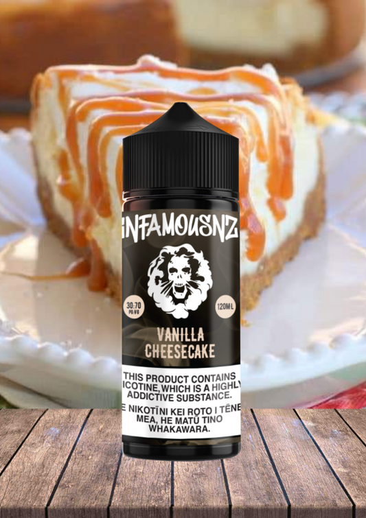 Infamous NZ - Vanilla Caramel (Vanilla Cheesecake) 120ml