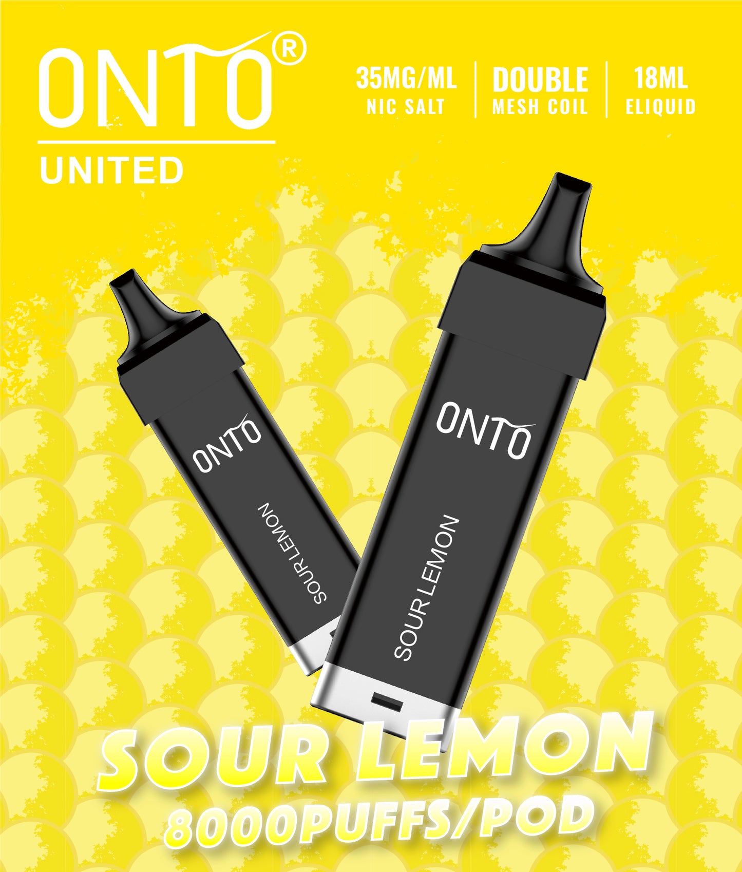 Onto - Prefilled Pod 8000 Puff - Sour Lemon