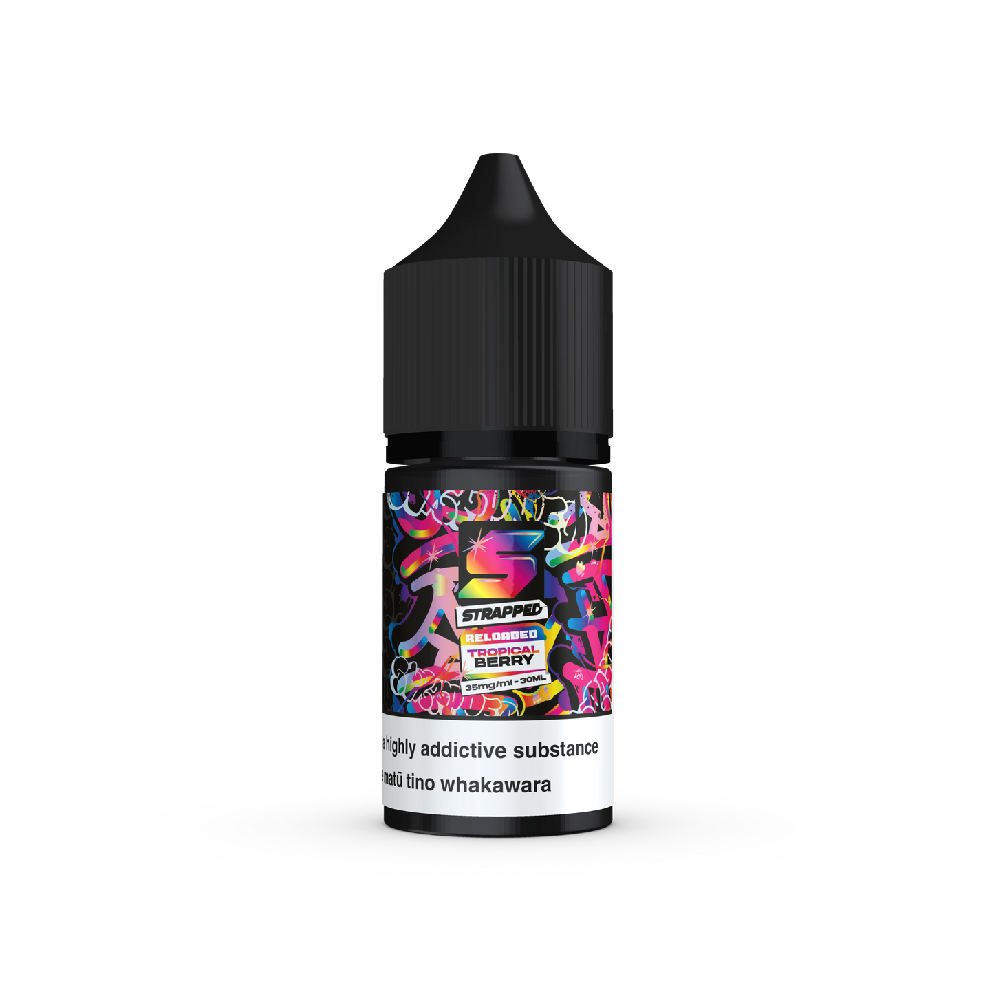 Strapped Reloaded Salts 30ml 35mg - Tropical Berry (Super Rainbow Candy)