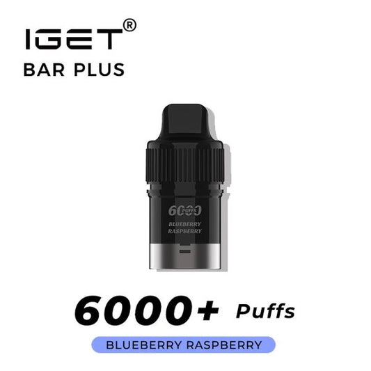 IGET Bar Plus Prefilled Pod 6000 Puff - Blueberry Raspberry