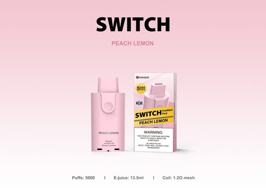 Switch Replacement Pod - 5000 Puffs - Peach Lemon