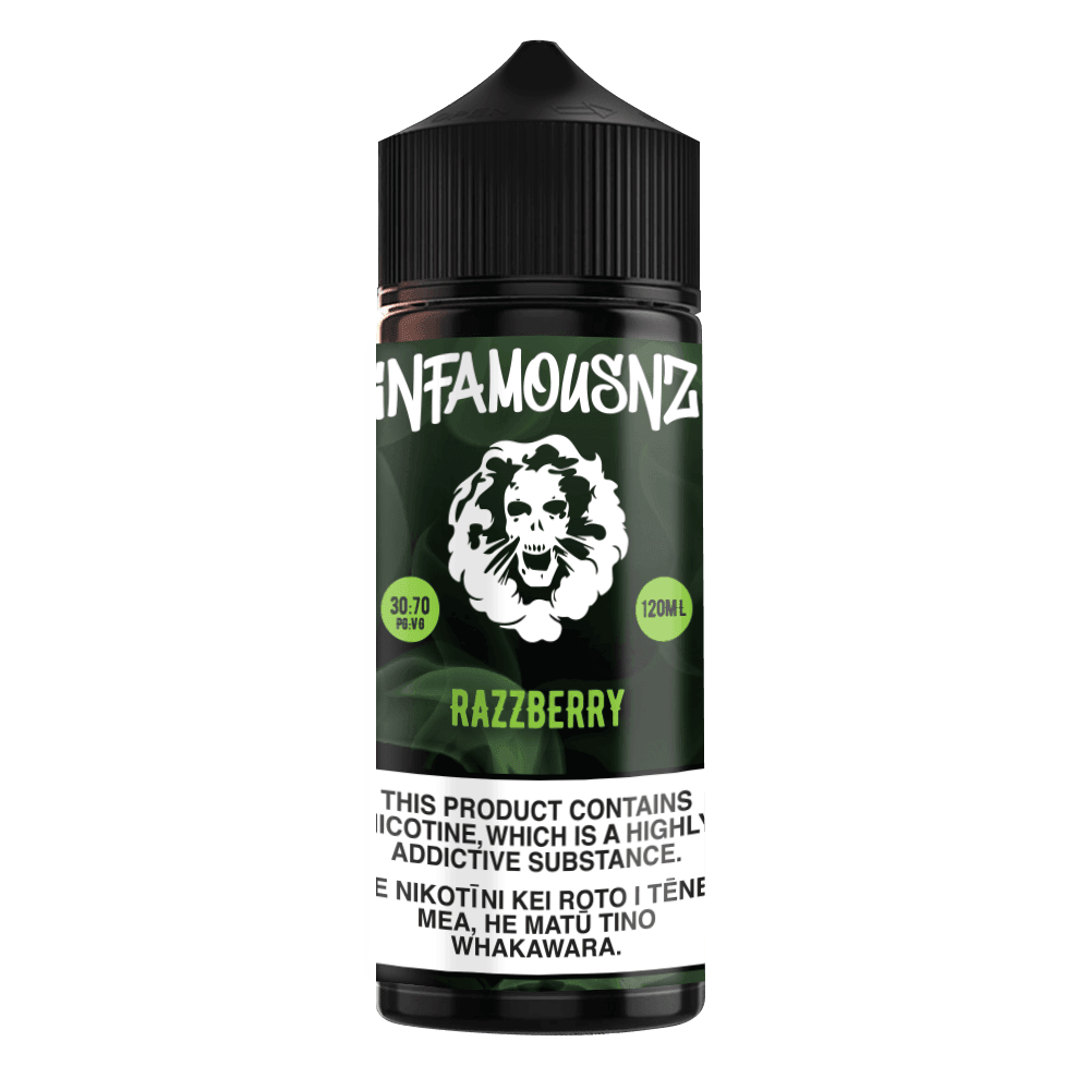 Infamous NZ - Razzberry 120ml - 2020 Vapes